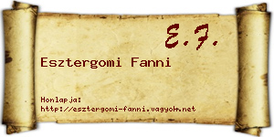 Esztergomi Fanni névjegykártya
