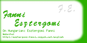 fanni esztergomi business card